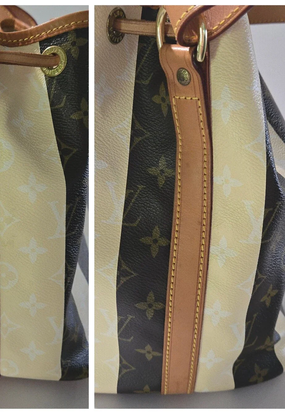 Louis Vuitton Limited Edition Rayures Petit Noe  Bucket Drawstring Shoulderbag